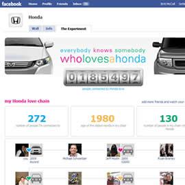 Honda的Facebook，广告