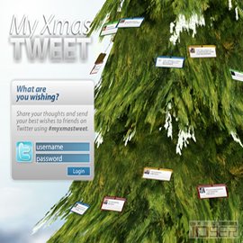 Twitter祝福挂到圣诞树上吧