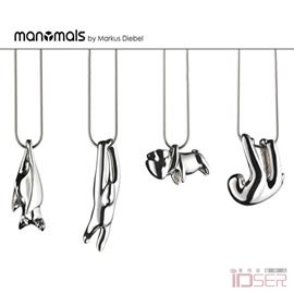 设计师 Markus Diebel ，哺乳动物银项链，创意饰品设计，Manymal Silver Necklaces