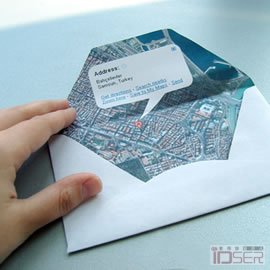 设计师Beste Miray，产品设计，Google地图信封