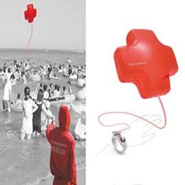 来自韩国两位设计师 Min Ji Hong 和 Kim Dong Eon 的红 点获奖作品：Cognitive Balloon（呼救气球）