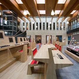 AEQUO 橡木家具 Vleuterweide  Informatieplein，建筑设计，室内设计，信息中心设计