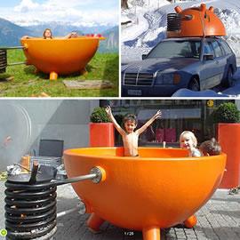 户外家具，户外浴缸设计