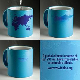 Michael Wong ，wwf，热敏感水杯，全球变暖