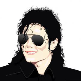 插画纪念流行音乐之王―迈克尔杰克逊