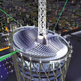 把摩天轮建在塔顶上