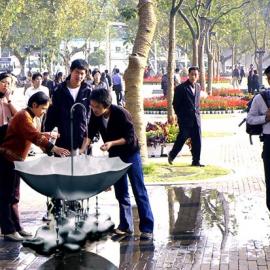 雨伞形公共饮水池