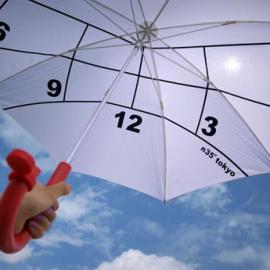 时钟功能的太阳伞