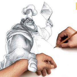 熠熠如生的铅笔画