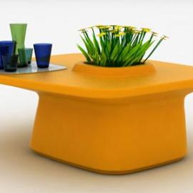 园艺：花瓶与桌子的结合