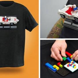 在衣服胸前组装Lego