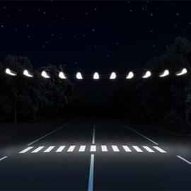 夜光下的斑马线