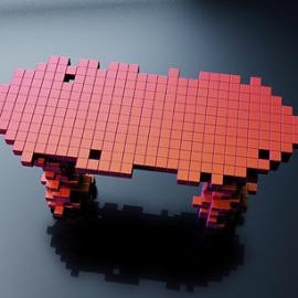 视觉强烈的像素桌子