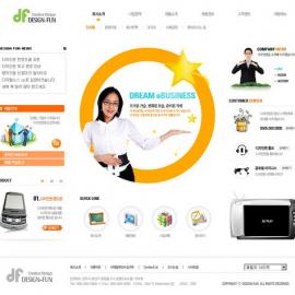 网页设计大师韩国网页设计模板-橙色-OR-001