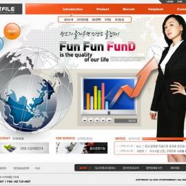 网页设计大师韩国网页设计模板-橙色-OR-012