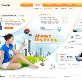 网页设计大师韩国网页设计模板-橙色-OR-018