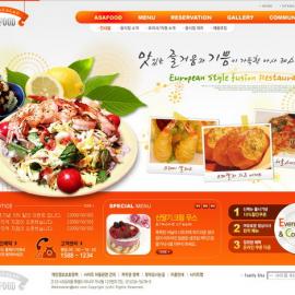 网页设计大师韩国网页设计模板-橙色-OR-025