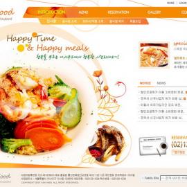 网页设计大师韩国网页设计模板-橙色-OR-026