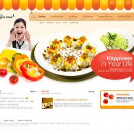 网页设计大师韩国网页设计模板-橙色-OR-027