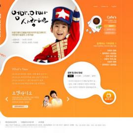 网页设计大师韩国网页设计模板-橙色-OR-029