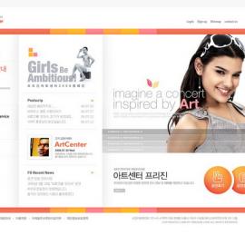 网页设计大师韩国网页设计模板-橙色-OR-030