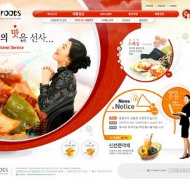 网页设计大师 韩国网页设计模板 红色系 - RED-012