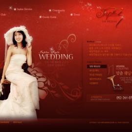 网页设计大师 韩国网页设计模板 红色系 - RED-013