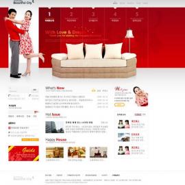 网页设计大师 韩国网页设计模板 红色系 - RED-015