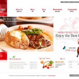 网页设计大师 韩国网页设计模板 红色系 - RED-016