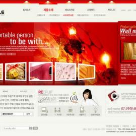 网页设计大师 韩国网页设计模板 红色系 - RED-020