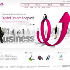 网页设计大师 韩国网页设计模板 红色系 - RED-021