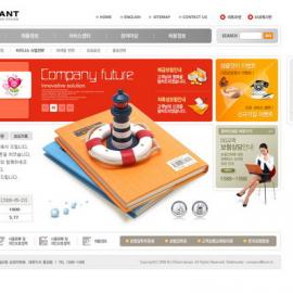 网页设计大师 韩国网页设计模板 红色系 - RED-022