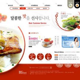 网页设计大师 韩国网页设计模板 红色系 - RED-025