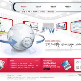 网页设计大师 韩国网页设计模板 红色系 - RED-027