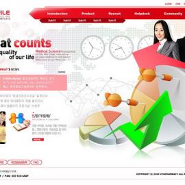 网页设计大师 韩国网页设计模板 红色系 - RED-028