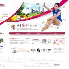 网页设计大师 韩国网页设计模板 红色系 - RED-031