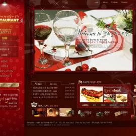 网页设计大师 韩国网页设计模板 红色系 - RED-036