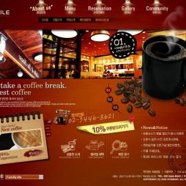 网页设计大师 韩国网页设计模板 红色系 - RED-038