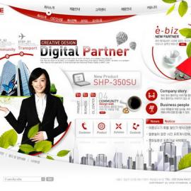 网页设计大师 韩国网页设计模板 红色系 - RED-041