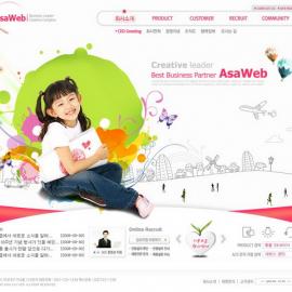 网页设计大师 韩国网页设计模板 红色系 - RED-050