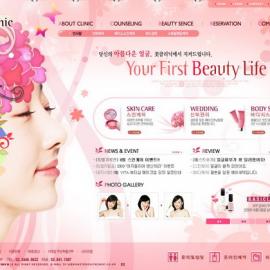 网页设计大师 韩国网页设计模板 红色系 - RED-054