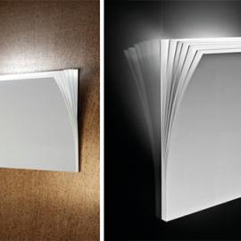 简洁特别的书页壁灯　