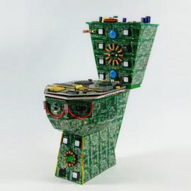 废旧电路板创作的系列艺术品