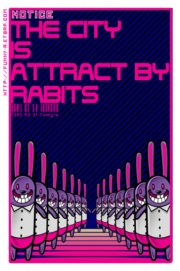 FUNNY-A子 兔子形象招贴设计