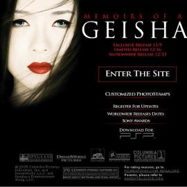 倍受争议的《艺伎回忆录》网站设计