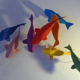 手工diy出来的漂亮鲤鱼