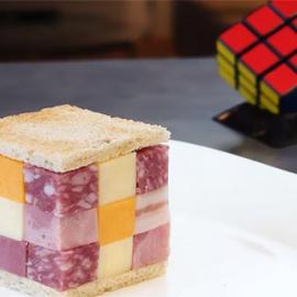 能吃的魔方三明治