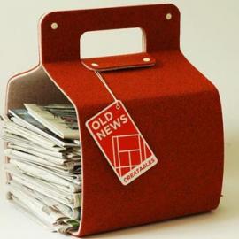 手工制作的旧报纸收纳盒