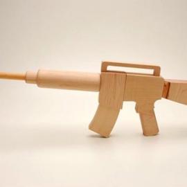木制玩具机枪M4