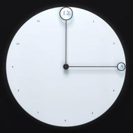 带放大镜的挂钟